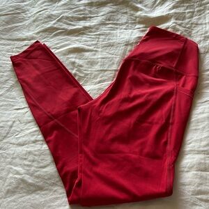 Cherry Red Active Leggings - BUNDLE AND MAKE OFFER